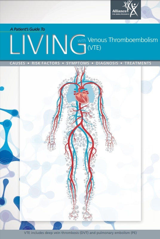 "Living with VTE" patient's guide cover.