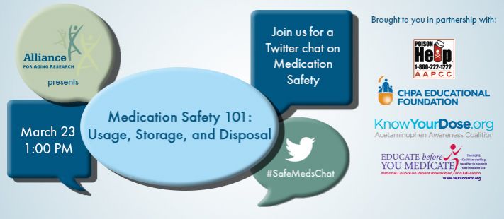 Invitation for medication safety Twitter chat.