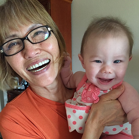 Bok Ja "Pepsi" Smith with her one-year-old granddaughter.