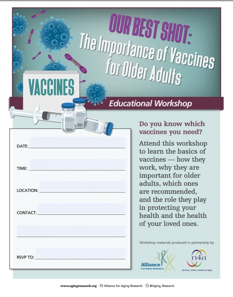 Our Best Shot: The Importance of Vaccines for Older Adults poster