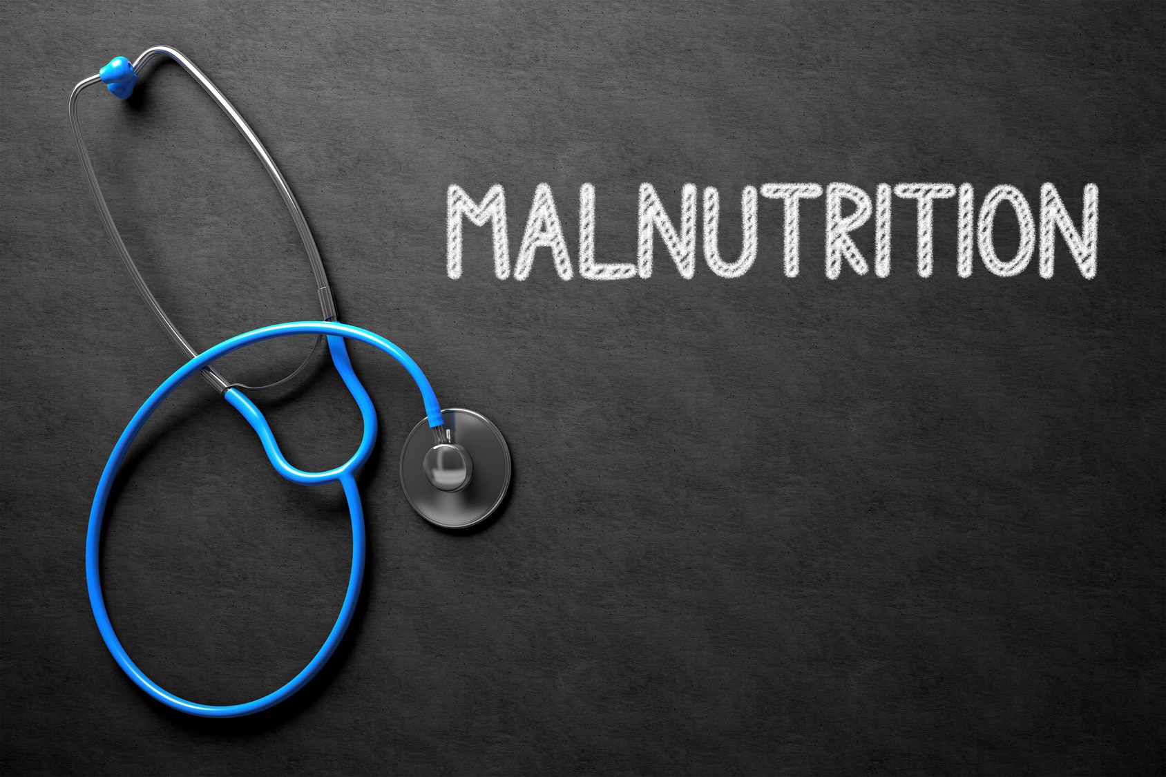 Stethoscope with text "malnutrition."