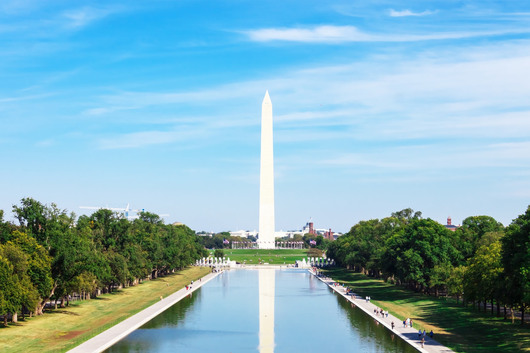 Washington Monument and reflection pool.