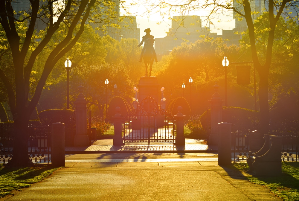 George Washington monument in Boston, Massachusetts.