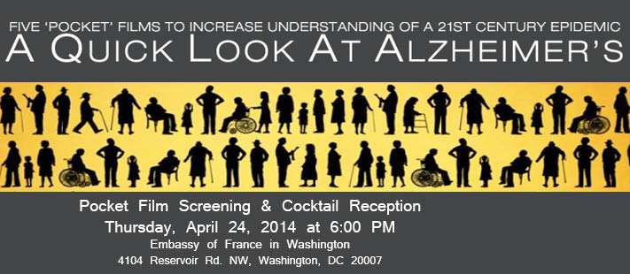 Invitation to "A Quick Look at Alzheimer's" 2014 film screening.
