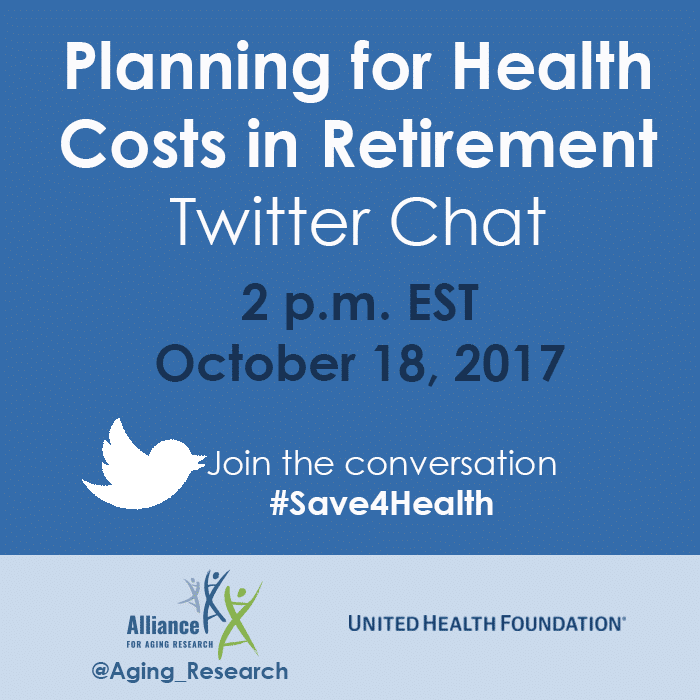 Invitation for Planning for Health Costs in Retirement Twitter Chat.