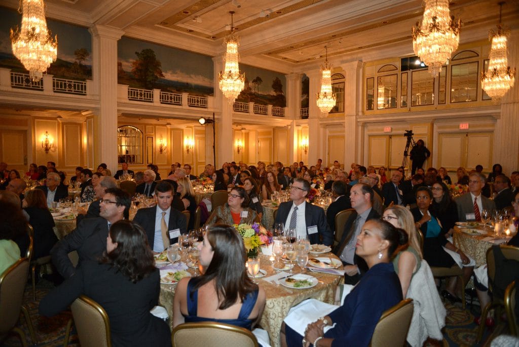 Full table at gala event.