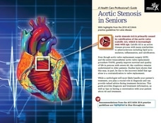 Page from health care professional's guide to aortic stenosis in seniors.