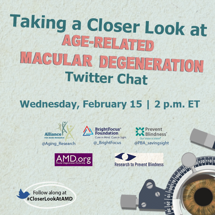 Invitation for Age-Related Macular Degeneration Twitter chat.