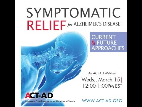 Invitation for ACT-AD webinar on symptomatic relief for Alzheimer's.