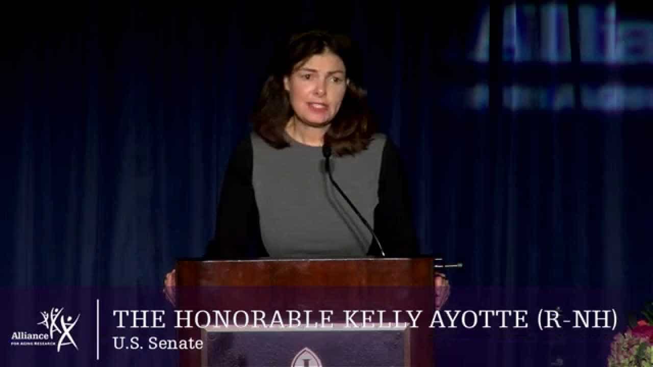The Honorable Kelly Ayotte speaking at Alliance for Aging Research 2015 Annual Dinner.