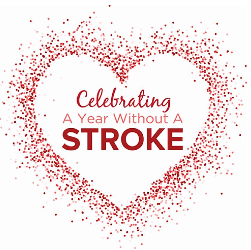Celebrating a Year Without a Stroke logo.