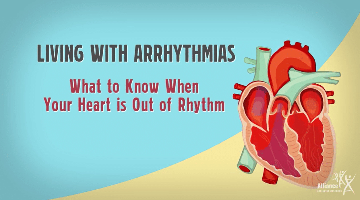 "Living with Arrhythmias" video cover.