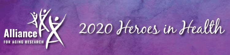 2020 heroes in health logo.