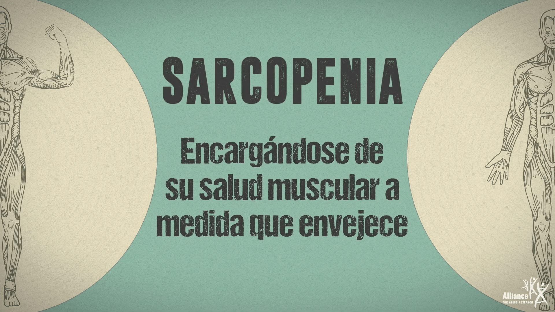 "Sarcopenia" portada del video en español.