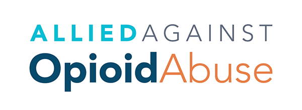 Allied Against Opioid Abuse logo.