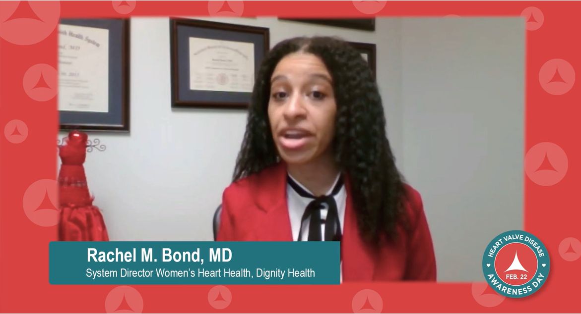 Screen shot of Rachel M. Bond, MD for Heart Valve Disease Awareness Day event.