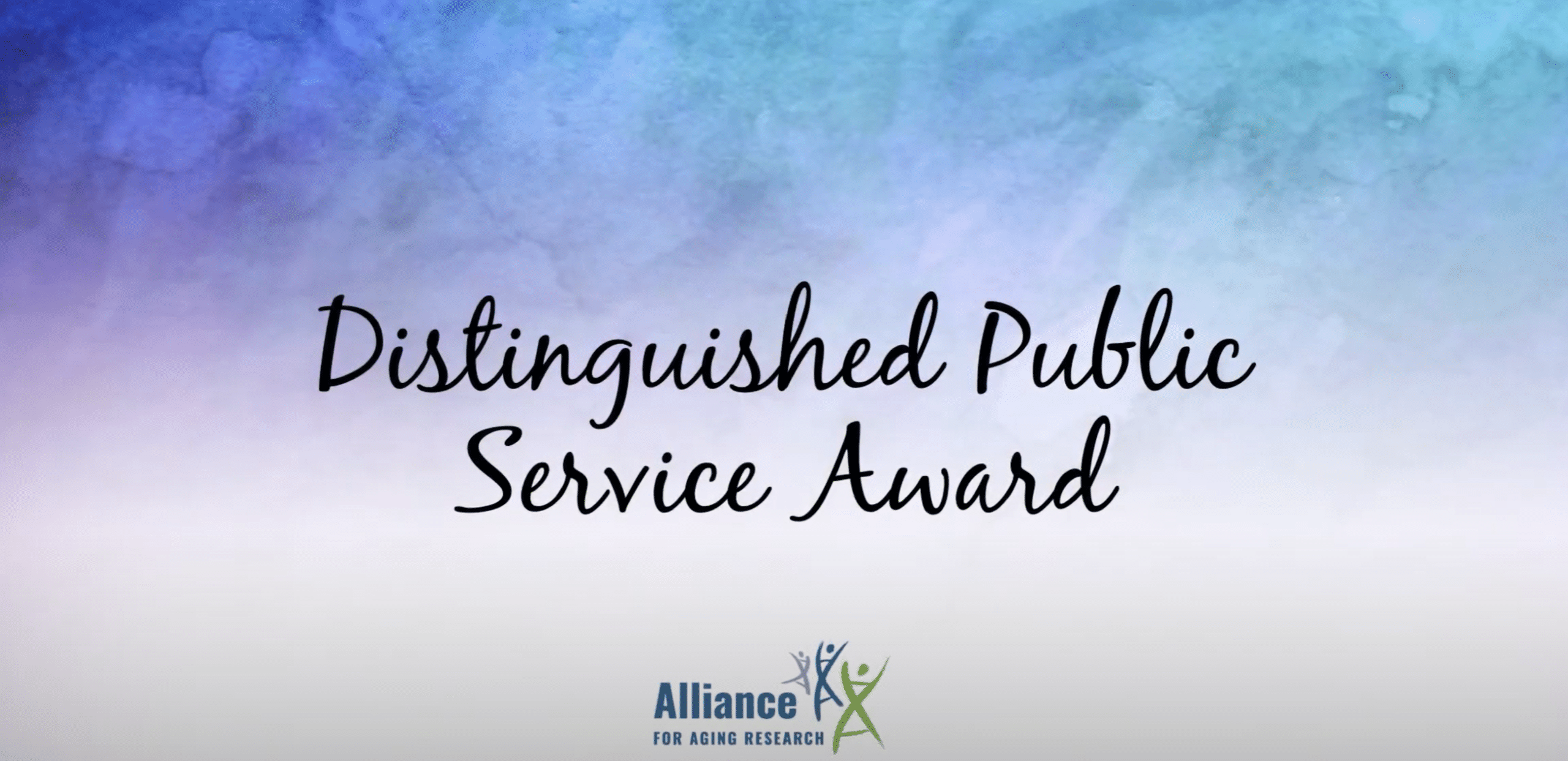 Title slide for Distinguished Public Service Award.