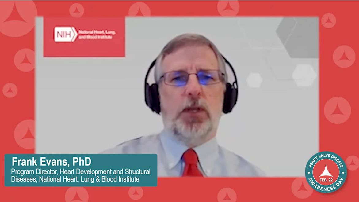 Screen shot of Dr. Frank Evans for Heart Valve Disease Awareness Day event in 2022.