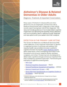 Cover of Tip Sheet for Clinicians on Alzheimers Disease and Related Dementias