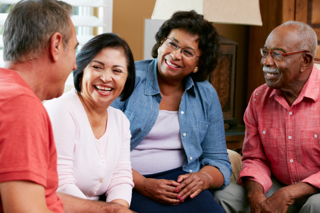 Group of diverse seniors