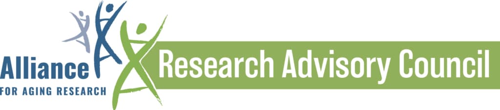Alliance for Aging Research logo with "Research Advisory Council" to the right.