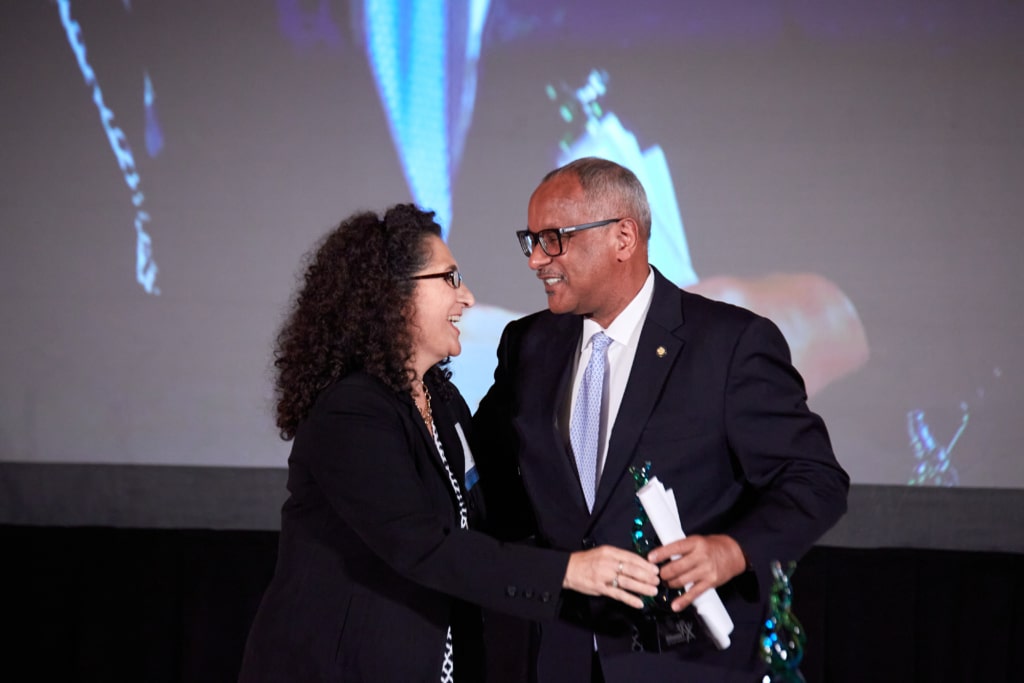 Edwin L. Walker, JD, Deputy Assistant Secretary for Aging of the Administration on Aging (AoA) within the Administration for Community Living, accepts the Perennial Hero Award.