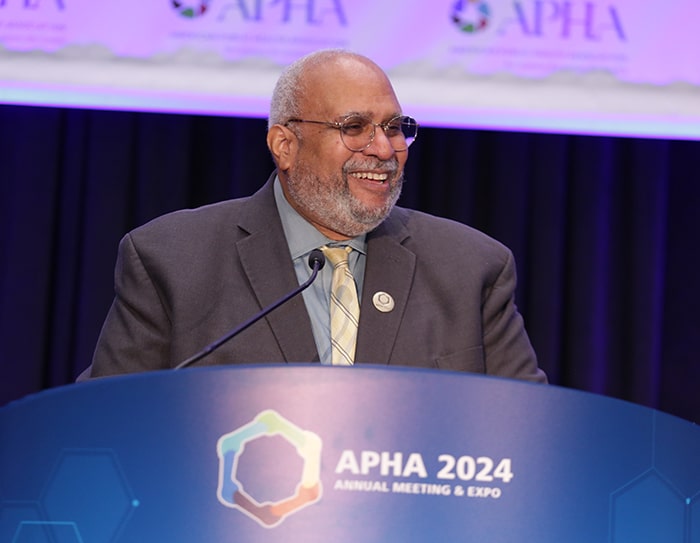 Dr. Georges Benjamin gives remarks at 2024 APHA Meeting & Expo