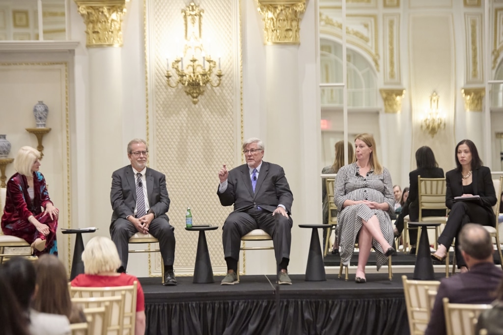 Panelists from left: Michele Markus (moderator), Steve Hersch, John Dwyer, Grace Graham, and Alexis Reisin Miller.